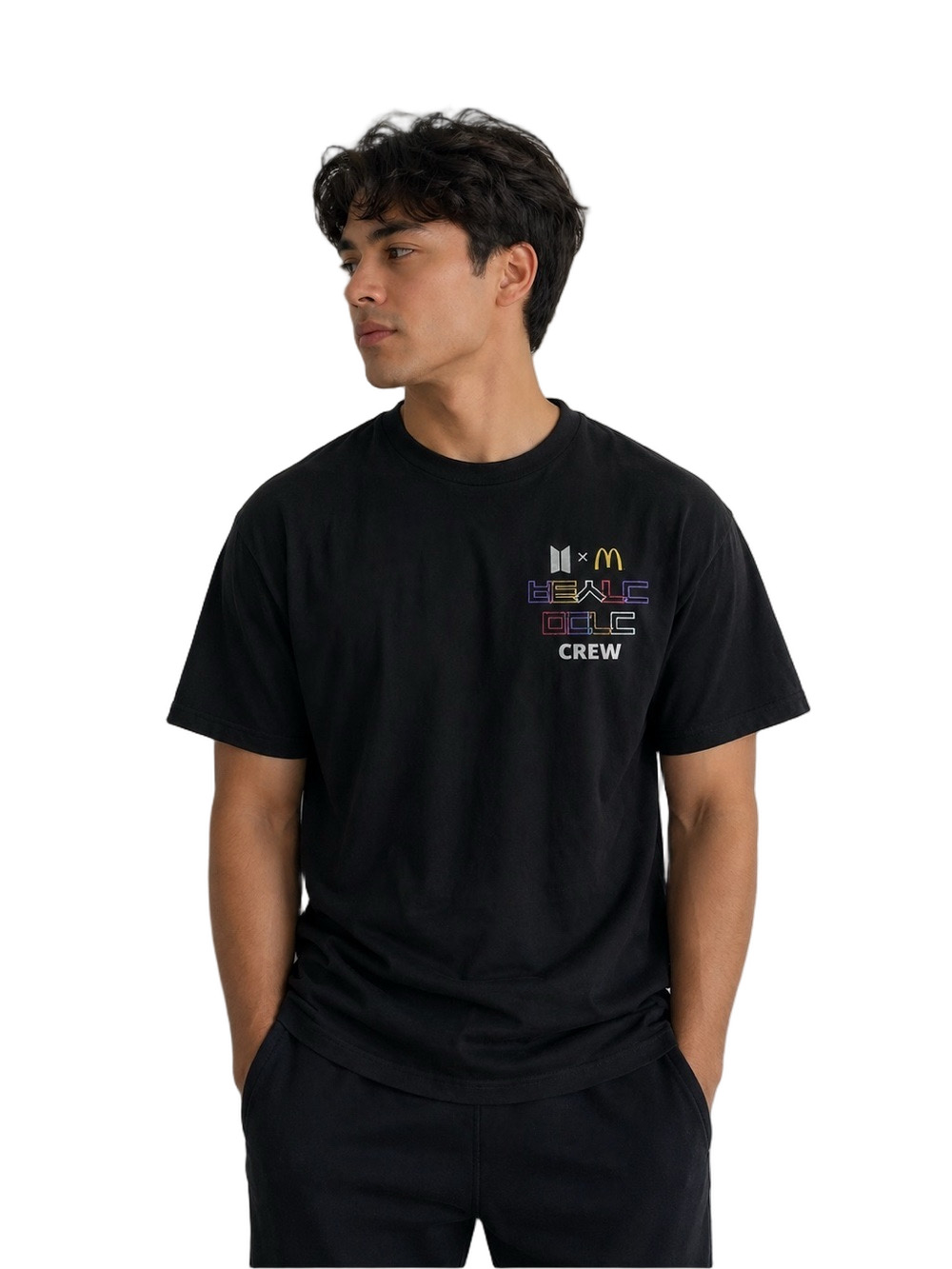 Gildan bts x mcdonald’s black crew t shirt